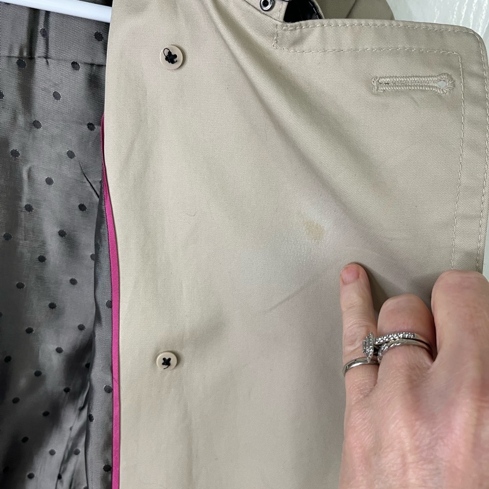 Banana Republic Classic Beige Trench Coat Belted Double Breasted Women’s Small - Picture 7 of 8